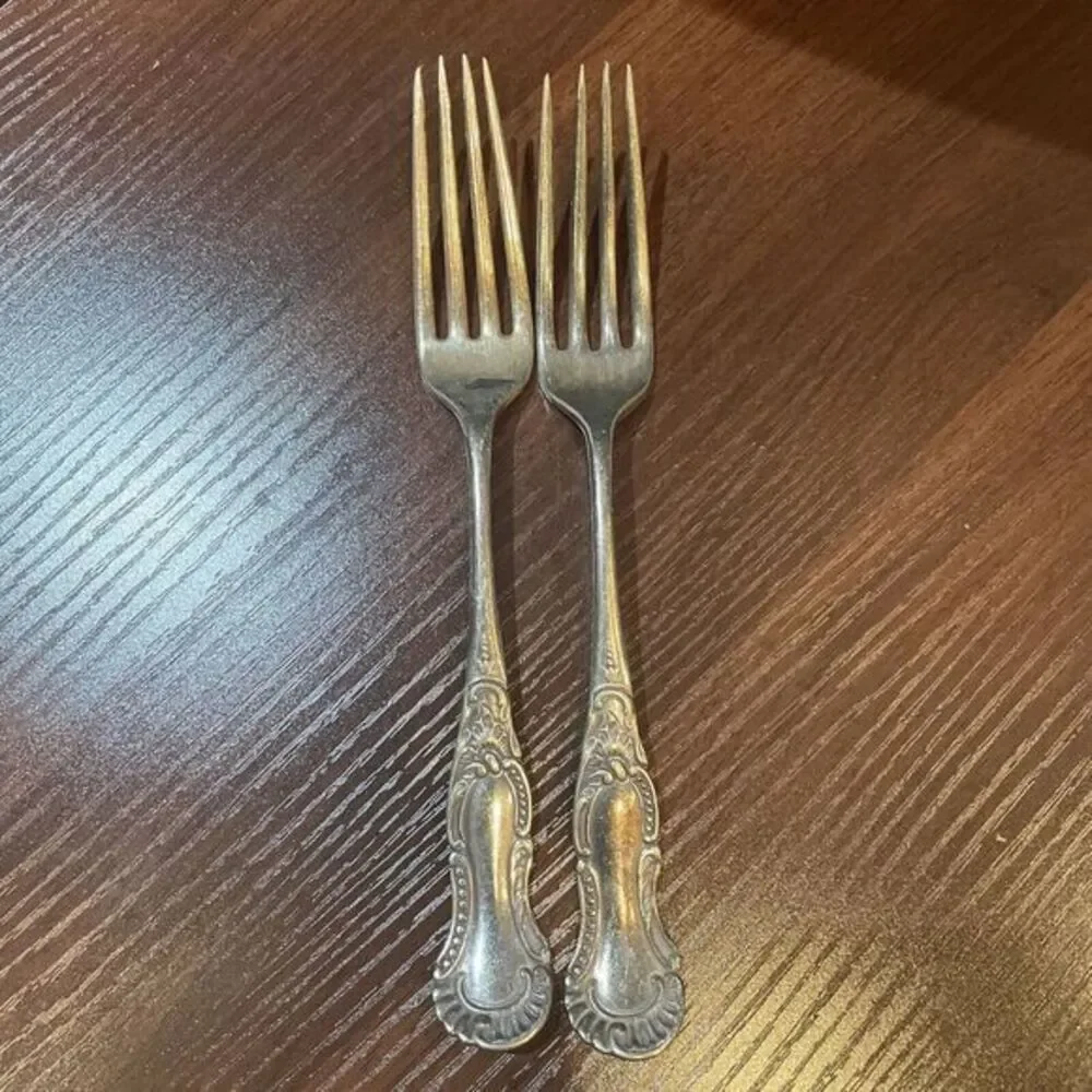 ANTIQUE‎ 1880 Pairpoint Mfg Co. SIlverplate Dinner Fork Set of 2